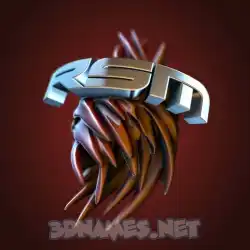 rsm in Red Twisted style - 3D name wallpaper