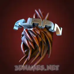 ruaan in Red Twisted style - 3D name wallpaper