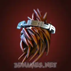 rubiya in Red Twisted style - 3D name wallpaper