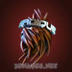sadique in Red Twisted style - 3D name wallpaper