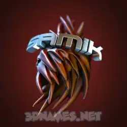 samik in Red Twisted style - 3D name wallpaper