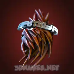 samiya in Red Twisted style - 3D name wallpaper