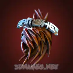 samsher in Red Twisted style - 3D name wallpaper
