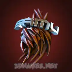 samu in Red Twisted style - 3D name wallpaper