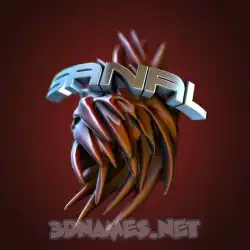 sanal in Red Twisted style - 3D name wallpaper