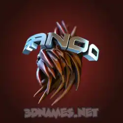 sanoo in Red Twisted style - 3D name wallpaper