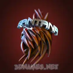 santana in Red Twisted style - 3D name wallpaper