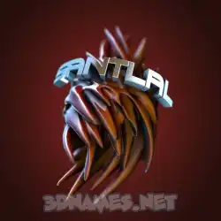 santlal in Red Twisted style - 3D name wallpaper