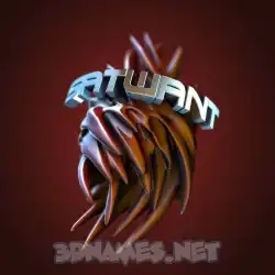 satwant in Red Twisted style - 3D name wallpaper