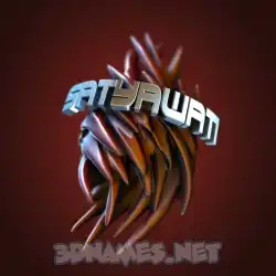 satyawati in Red Twisted style - 3D name wallpaper
