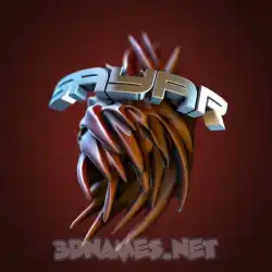 sayar in Red Twisted style - 3D name wallpaper