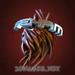 seham in Red Twisted style - 3D name wallpaper