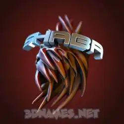 shaba in Red Twisted style - 3D name wallpaper