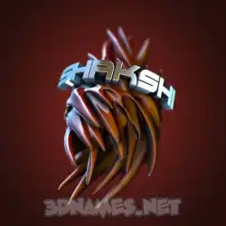 shakshi in Red Twisted style - 3D name wallpaper