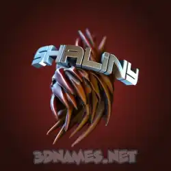 shaliny in Red Twisted style - 3D name wallpaper