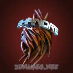 shandre in Red Twisted style - 3D name wallpaper