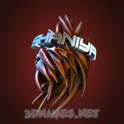 shaniya in Red Twisted style - 3D name wallpaper