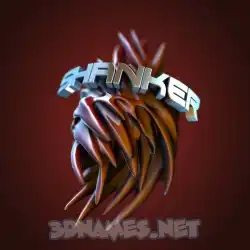 shanker in Red Twisted style - 3D name wallpaper