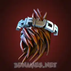 shayda in Red Twisted style - 3D name wallpaper
