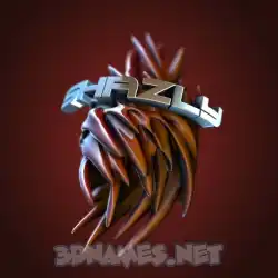 shazly in Red Twisted style - 3D name wallpaper