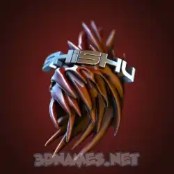 shishu in Red Twisted style - 3D name wallpaper