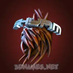 shyam in Red Twisted style - 3D name wallpaper