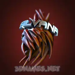 silvana in Red Twisted style - 3D name wallpaper