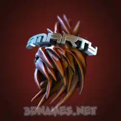 smarty in Red Twisted style - 3D name wallpaper