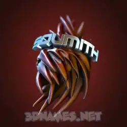 soumith in Red Twisted style - 3D name wallpaper