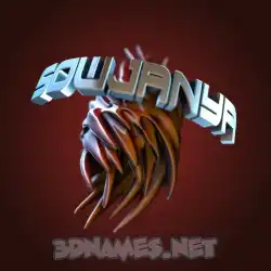 sowjanya in Red Twisted style - 3D name wallpaper