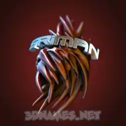 sriman in Red Twisted style - 3D name wallpaper