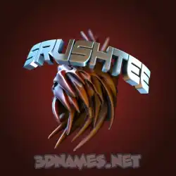 srushtee in Red Twisted style - 3D name wallpaper