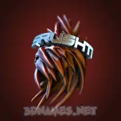 srushti in Red Twisted style - 3D name wallpaper