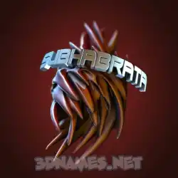 subhabrata in Red Twisted style - 3D name wallpaper