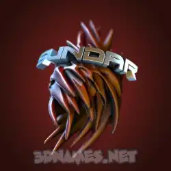 sundar in Red Twisted style - 3D name wallpaper