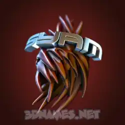 syam in Red Twisted style - 3D name wallpaper