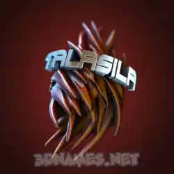 talasila in Red Twisted style - 3D name wallpaper
