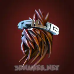 talib in Red Twisted style - 3D name wallpaper