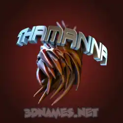 thamanna in Red Twisted style - 3D name wallpaper
