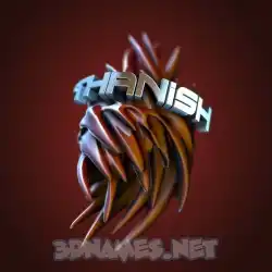 thanish in Red Twisted style - 3D name wallpaper