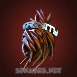 trinity in Red Twisted style - 3D name wallpaper