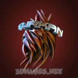 turkan in Red Twisted style - 3D name wallpaper