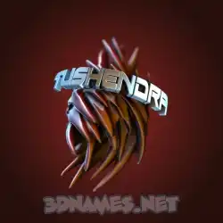 tushendra in Red Twisted style - 3D name wallpaper