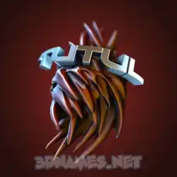 tutul in Red Twisted style - 3D name wallpaper