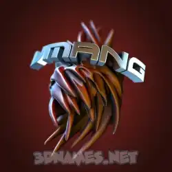 umang in Red Twisted style - 3D name wallpaper