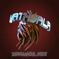 vathsala in Red Twisted style - 3D name wallpaper