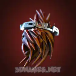 vidula in Red Twisted style - 3D name wallpaper