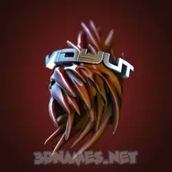 vidyut in Red Twisted style - 3D name wallpaper