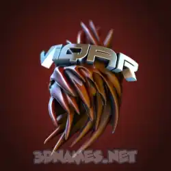 viqar in Red Twisted style - 3D name wallpaper