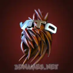 vito in Red Twisted style - 3D name wallpaper